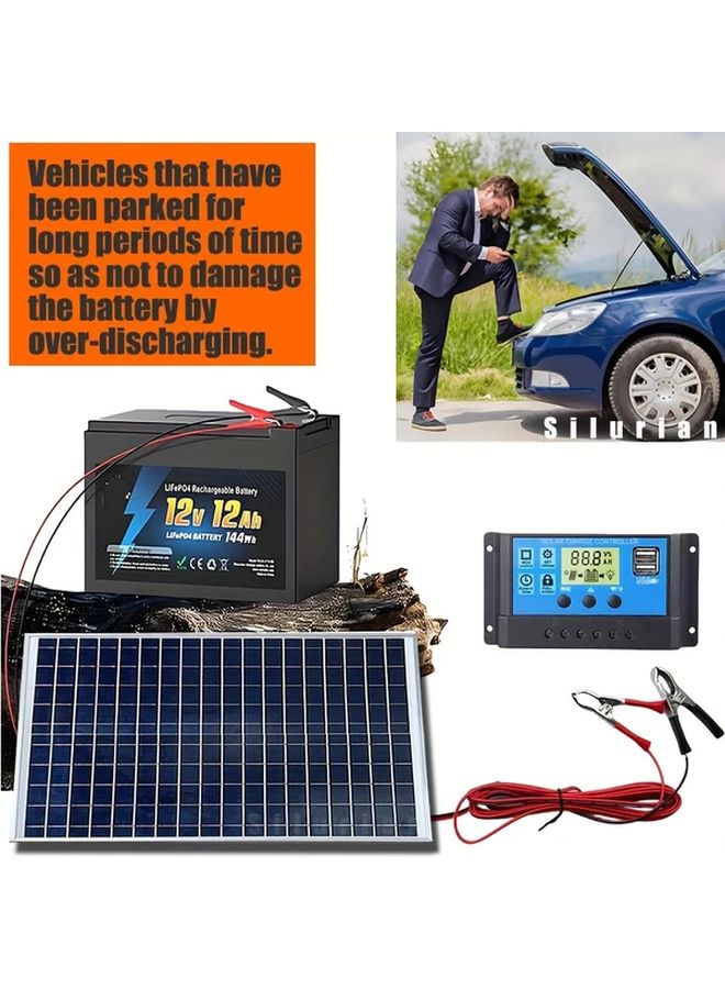 25W Portable Solar Panel Kit with Suction Cups 12V 18V 24V Output USB Charger for Camping Hiking - Image 3