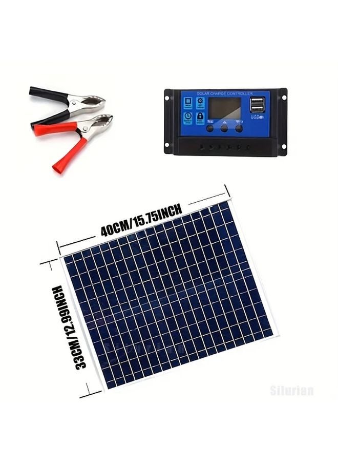 25W Portable Solar Panel Kit with Suction Cups 12V 18V 24V Output USB Charger for Camping Hiking - Image 4