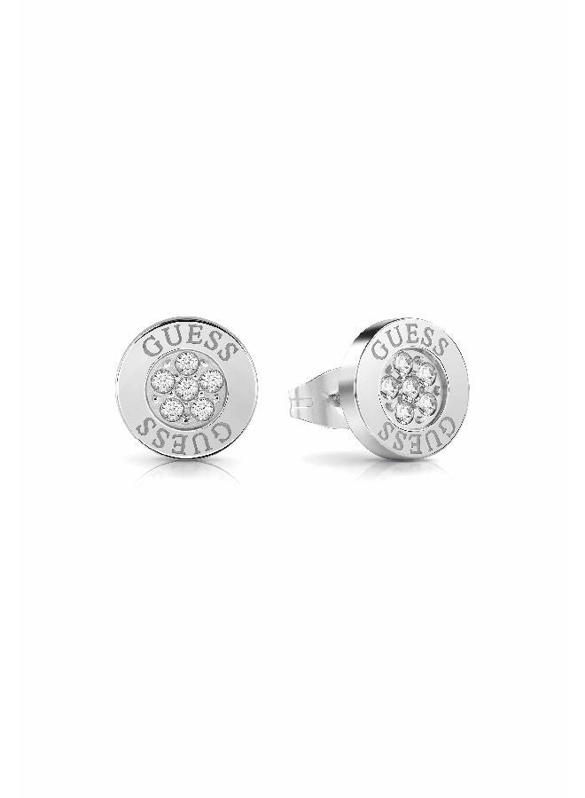 Logo Button Earring