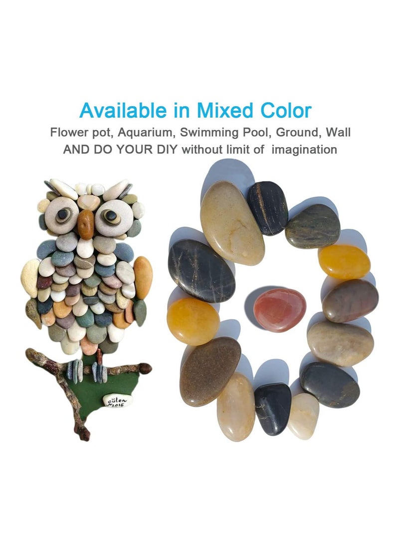 Sakrong 2lb Aquarium Pebbles River Pebbles - Natural Polished Decorative Pebbles, Small Decorative Pebbles, Stones in Multiple Colors, for Aquariums Landscaping and Vase Fillers (32 Ounce) - Image 2