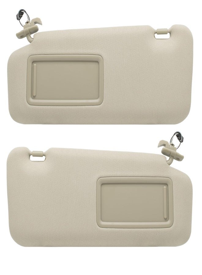 NHILES Left Driver & Right Passenger Sun Visor Compatible with Mazda CX-9 2010-2015 Sun Visor Replacement Number TD11-69-320C-75 TD12-69-320C-75 TD11-69-270B-75 TD12-69-270B-75 Color:Beige - Image 1