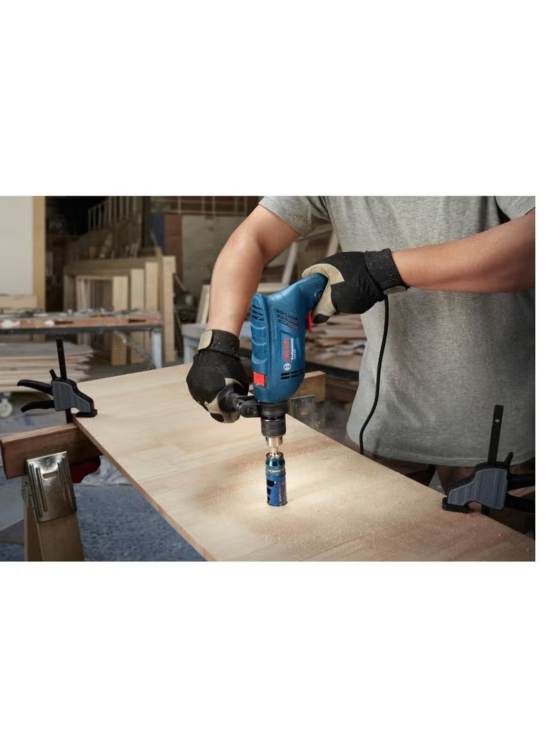 بوش مثقاب بوش الاحترافي اللاسلكي ذو التأثير، GSB 600 (600 واط) + مجموعة رؤوس المثقاب (98 قطعة) - Image 1