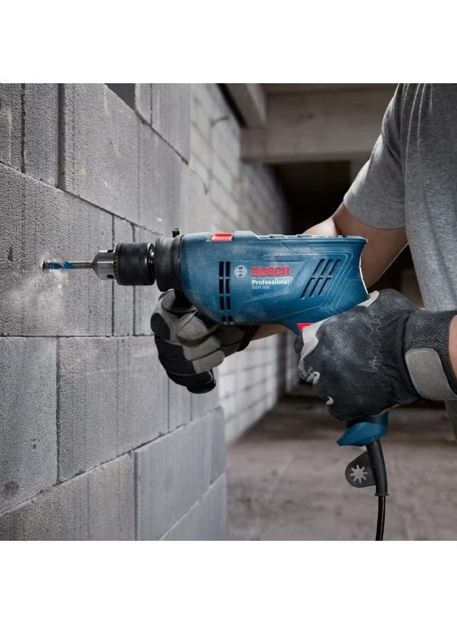 بوش مثقاب بوش الاحترافي اللاسلكي ذو التأثير، GSB 600 (600 واط) + مجموعة رؤوس المثقاب (98 قطعة) - Image 2