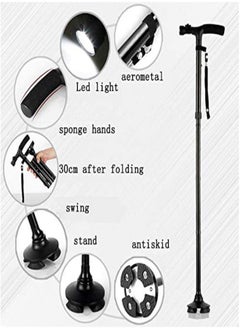 Cyber Magic Cane Foldable And Adjustable Walking Stick With LED Lights  - Image 2