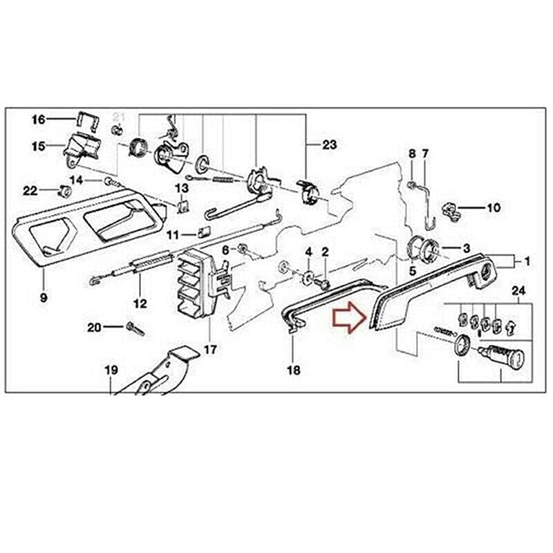 gtpartes Door Handle Gasket Rubber Seals Fits for BMW 3 5 7 Series E36 E34 E32 (4) - Image 4