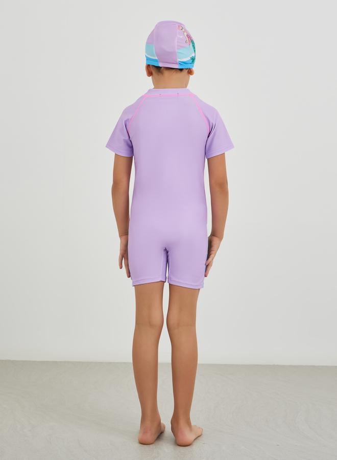 Styli Styli Graphic Print Swimsuit with Cap - Image 4