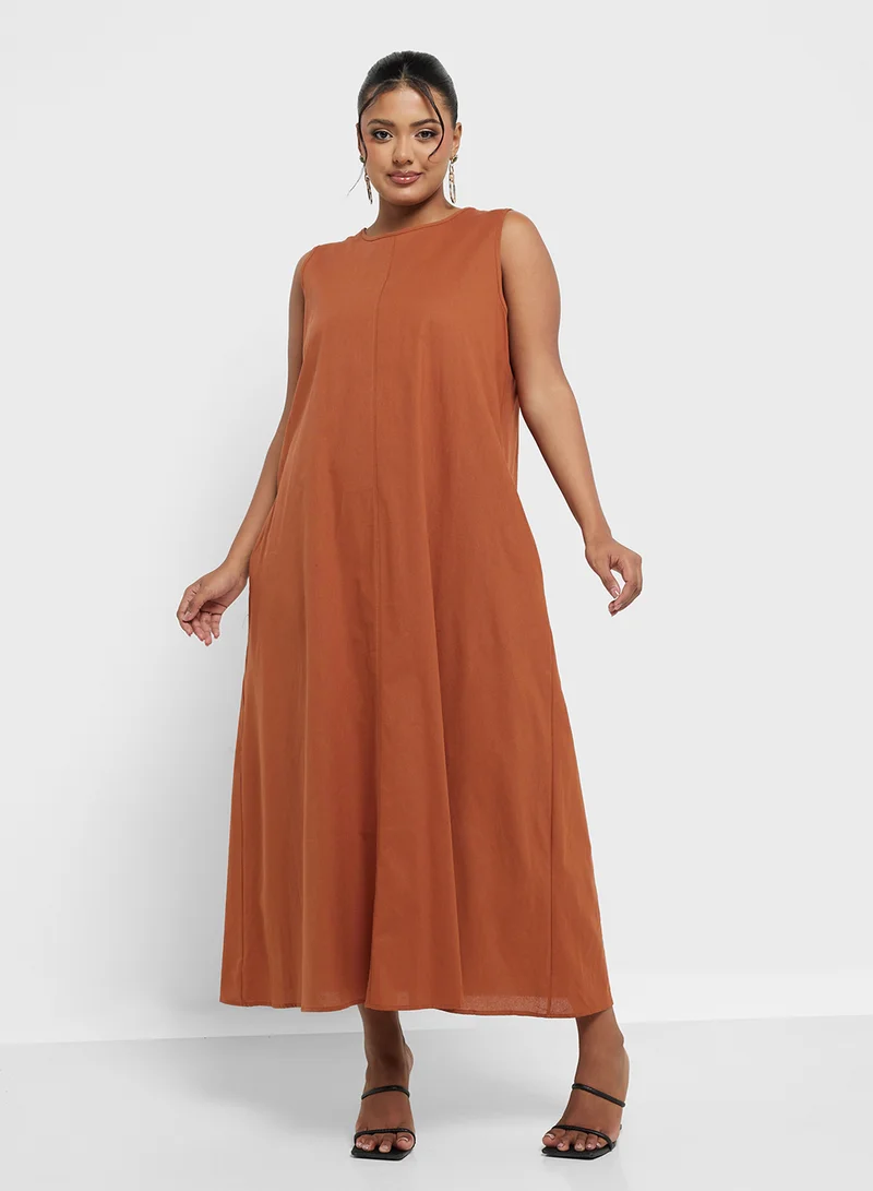 Ginger Plus Sleeveless A-Line Dress