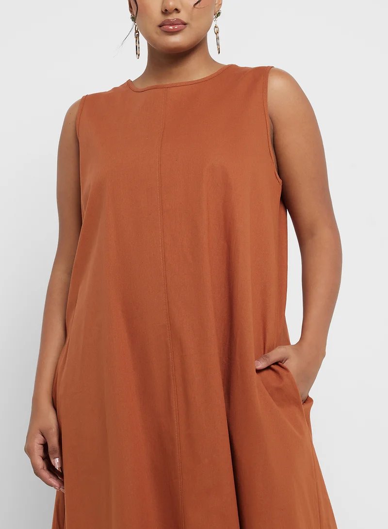 Ginger Plus Sleeveless A-Line Dress