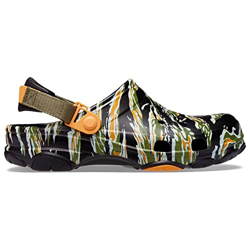 Crocs Unisex-Adult Classic All Terrain Camo Clogs with Adjustable Heel Strap, Black/Multi, 4 Men/6 Women - Image 2