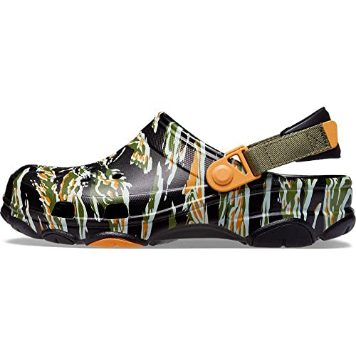 Crocs Unisex-Adult Classic All Terrain Camo Clogs with Adjustable Heel Strap, Black/Multi, 4 Men/6 Women - Image 3