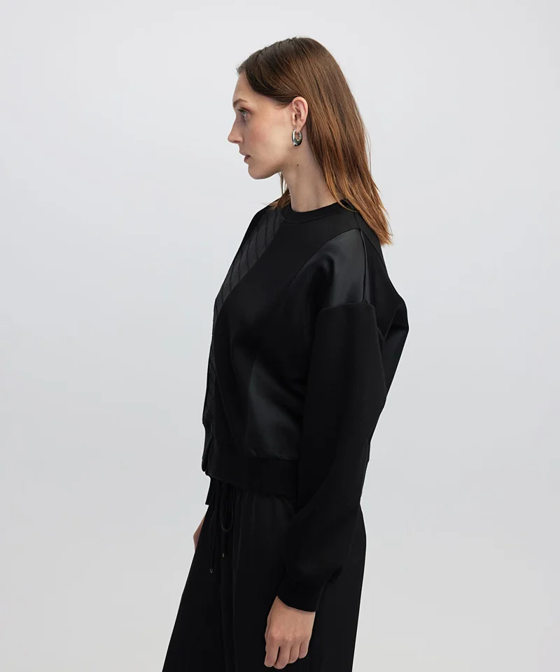 Ipekyol  Contrast Textured Sweatshirt for Women | Best Price UAE