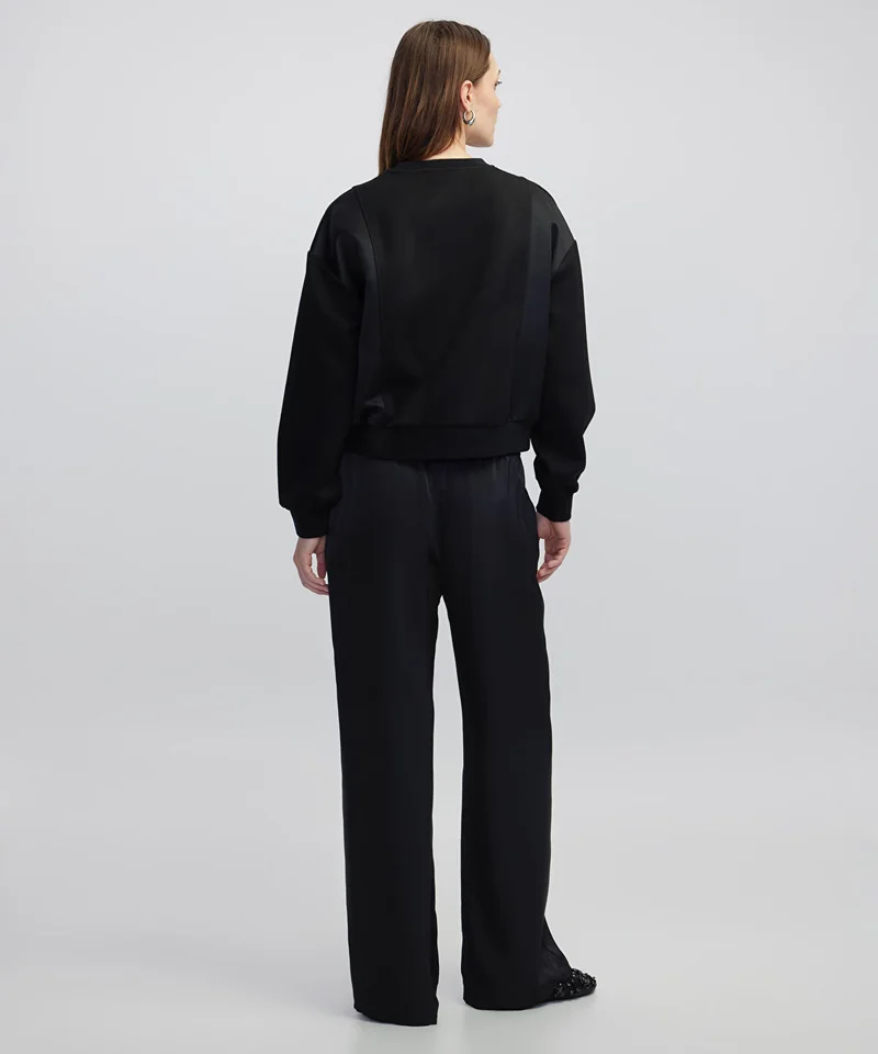 Ipekyol  Contrast Textured Sweatshirt for Women | Best Price UAE