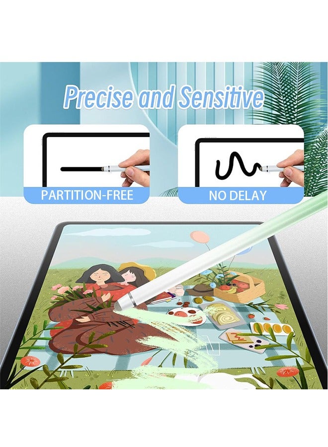 2PCS Stylus Pens For Touch Screens, Pen iPhone/iPad/Tablet Android/Microsoft Surface, Compatible With All Screens(White Pink/White Purple) - Image 3