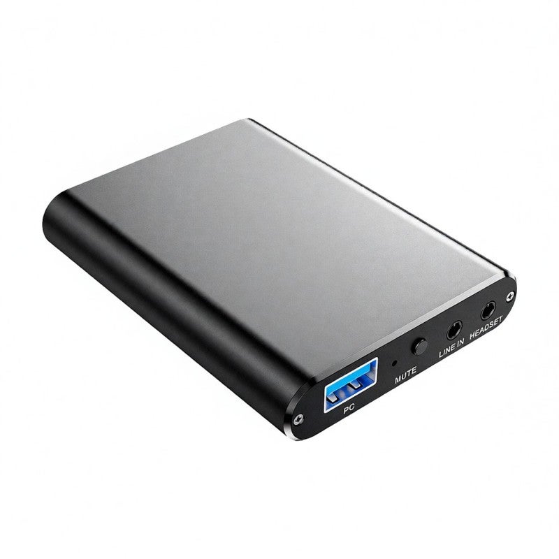 إزكاب صندوق تسجيل 1080P عالي الدقة - بطاقة التقاط فيديو USB 3.2 - صندوق التقاط Game Link U3 من سبائك الألومنيوم مع مدخل ميكروفون للمزج لبث الألعاب وتدفقها - Image 4