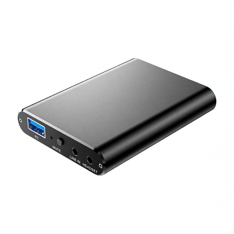 إزكاب صندوق تسجيل 1080P عالي الدقة - بطاقة التقاط فيديو USB 3.2 - صندوق التقاط Game Link U3 من سبائك الألومنيوم مع مدخل ميكروفون للمزج لبث الألعاب وتدفقها - Image 5