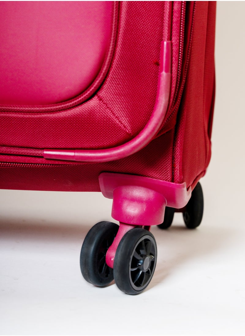 Skybags - Airway Pro Expandable Soft Body Luggage Set with Smooth Dual Wheels Trolley Bags, Polyester Material, TSA Lock, Cabin| Large- Red - Image 1