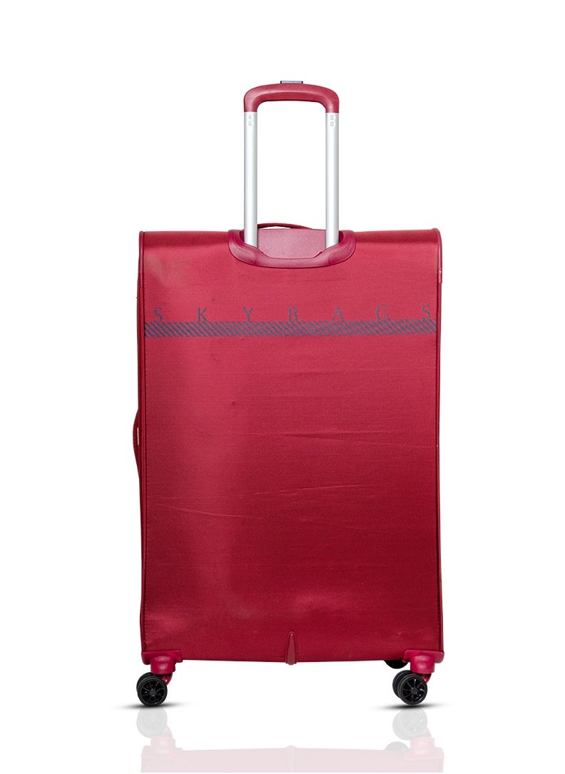 Skybags - Airway Pro Expandable Soft Body Luggage Set with Smooth Dual Wheels Trolley Bags, Polyester Material, TSA Lock, Cabin| Large- Red - Image 1