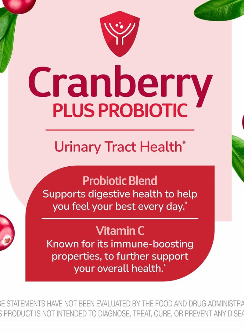 21st Century Cranberry Plus Probiotic - 60 Tablets - Urinary Tract & Digestive Health Support - Image 4