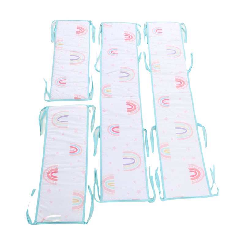 Crib Liner Four Sided Cute Printed Soft Breathable Crib Bumpers Pads for Newborn Toddler Style 2 - Image 2