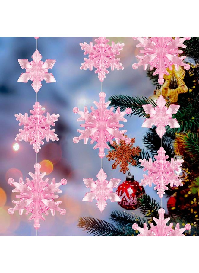 DIYASY 45 Pcs Crystal Snowflake Ornaments, Pink Acrylic Snowflake Glass Decorations for Christmas Tree Plastic Pendant Ornament Holiday Home Décor - pzsku/Z20A1A0BC443EF406B0DFZ/45/_/1740982592/2fc65738-ea8f-48ea-ae6e-17e6ffa3acd3