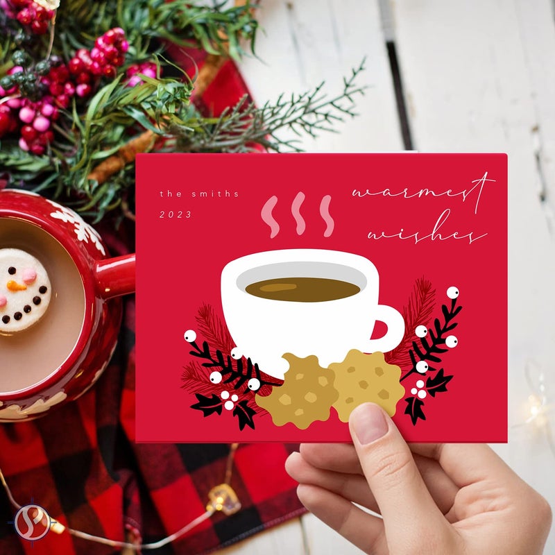 S Superfine Printing Blank Red A2 (4.25" x 5.5") Cards with Green Envelopes â€“ Great for Customized and Personalized Holiday, Christmas and New Year Greetings, Party Invitations, Thank You Cards and Announcements â€“ 25 SETS - Image 4