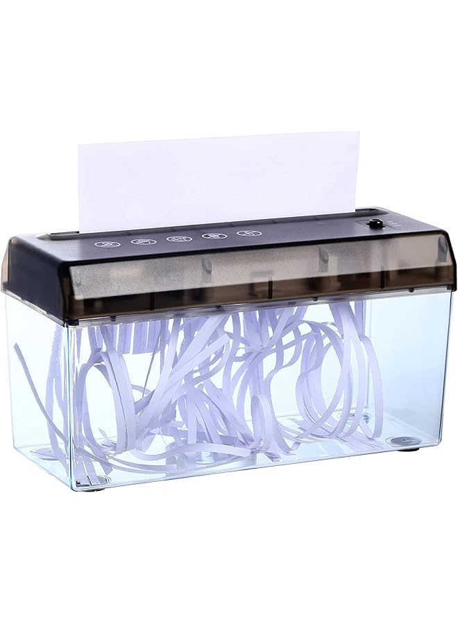 erorex Portable Paper Shredder Usb Paper Shredder A4 Paper Cutting Machine For Office Home School Desktop Stationery Document Shredder Household Paper Shredder Gray - Image 1