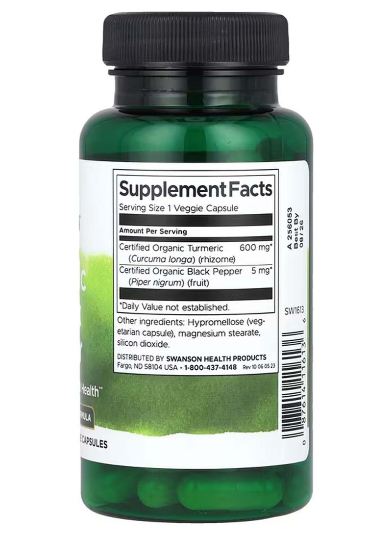 سوانسون الكركم والفلفل الأسود ، 60 كبسولة نباتية - Image 2