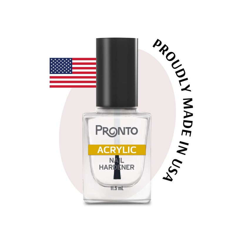 Pronto Acrylic Nail Hardener - Clear Top Coat Nail Polish for Nail Strengthening and Protection | Quick Dry Clear Polish Top Coat for Glossy & Shiny Finish | No Wipe, No UV Lamp, 11.5mL (Pack of 1) - Image 3