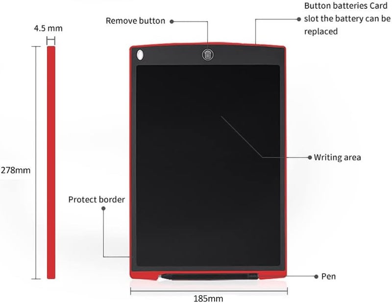 H12 12-Inch LCD Digital Writing Drawing Tablet - Portable Electronic Graphic Board - Image 3