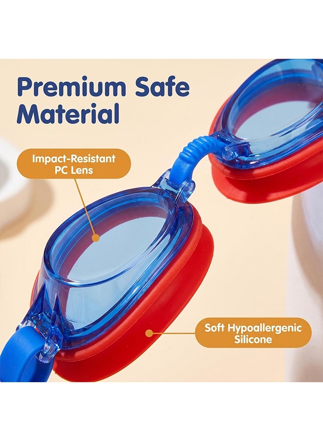 Spiderman Cartoon Kids Swimming Goggles with Waterproof Ear Plugs Set,Anti Fog Leakproof UV Protection Wide Vision Swim Glasses With Adjustable Strap Soft Silicone Seal,Comfort Swimming Goggles for Boys Girls Ages 3 to 8 - Image 3