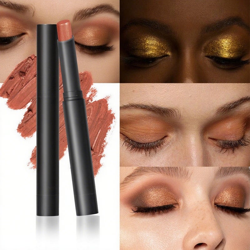 Lazy Rotating Eyeshadow Stick Star Sparkling Eye Shadow Stick Highlighter Contour Lip Brightener Multi-functional Makeup Stick Beauty Tool Cosmetic Product - Image 4