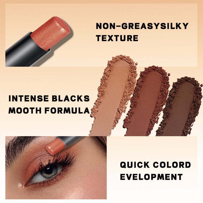 Lazy Rotating Eyeshadow Stick Star Sparkling Eye Shadow Stick Highlighter Contour Lip Brightener Multi-functional Makeup Stick Beauty Tool Cosmetic Product - Image 2