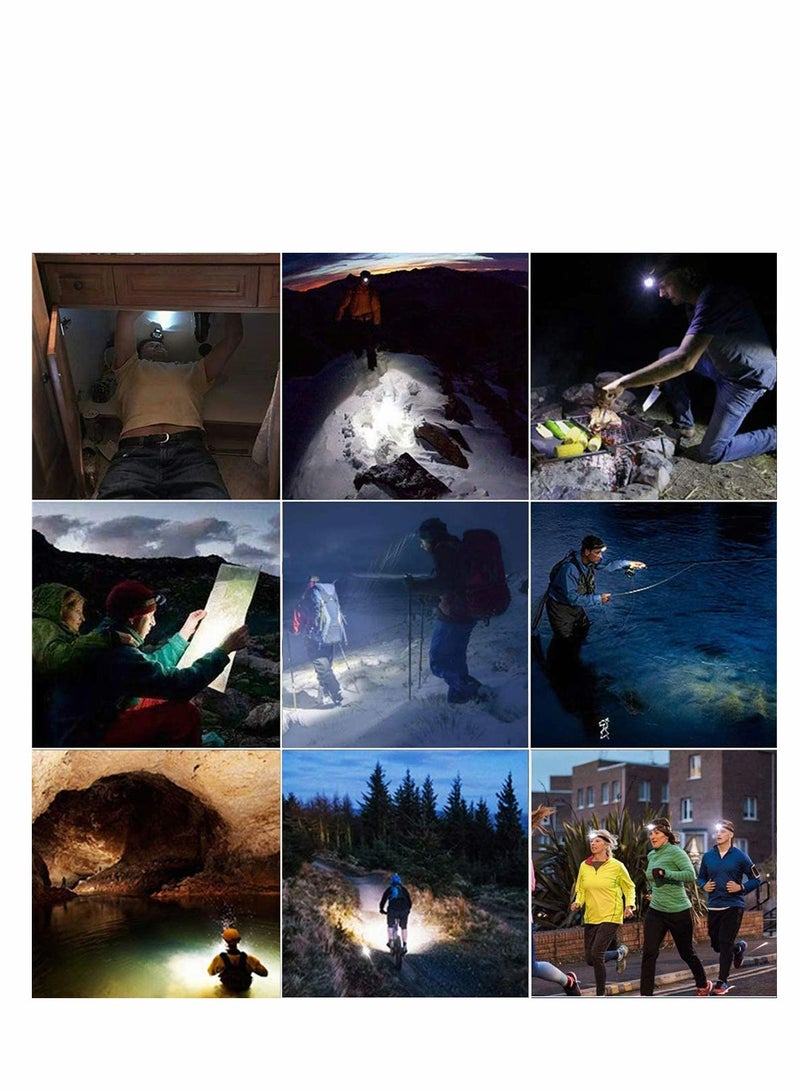 SOLARAE 2 Pack LED Head Torch USB Rechargeable Headlamp Headlight Ultra Bright LED Headtorch Head Lamp with IPX45 Waterproof for Running Camping Hiking Climbing - Image 3