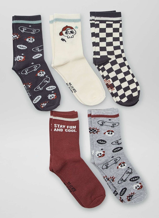 Kiabi Pack of 5 pairs of printed socks  - Image 2