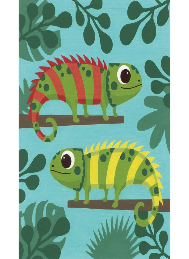 Dimensions PaintWorks Iguana Party Animal Paint by Number Kit for Adults and Kids, Finished Size 8" x 10", Multicolor 11 Piece - Image 5