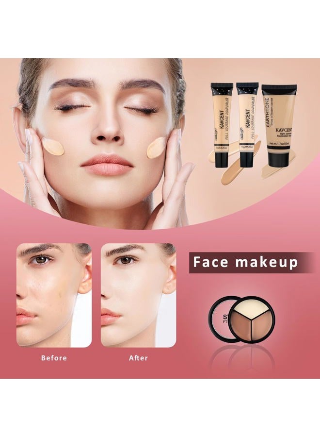 KAVCENT Makeup Set Makeup Kit for Women Full Kit Makeup Sets for Teens Teenagers Eyeshadow Palette Lip Gloss Foundation Mascara Eyeliner Contour Stick Makeup Kits - Image 5
