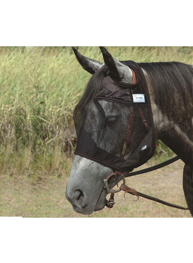 Cashel Quiet Ride Horse Fly Mask, Black, Horse