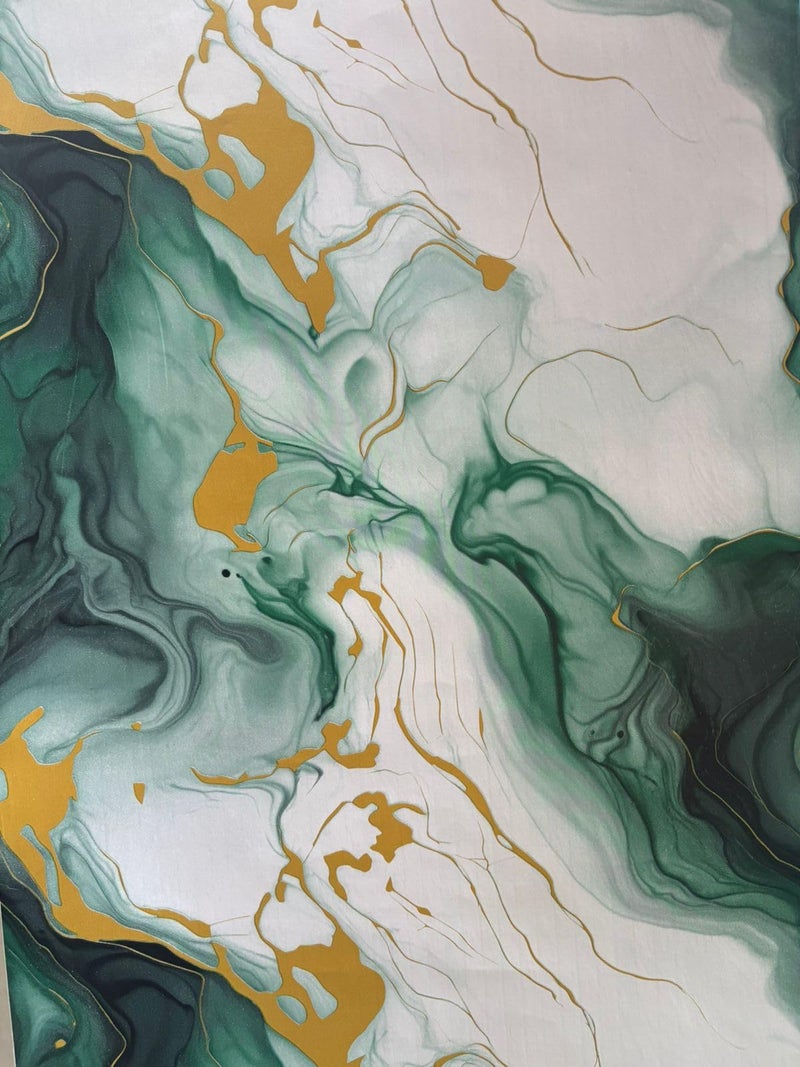 ELTON Marble Design Self-Adhesive Wallpaper, Waterproof Wall Sticker for Interior Decor, Gold and Green Pattern (Green Golden Marble, 45 x 600 Cms) - Image 2
