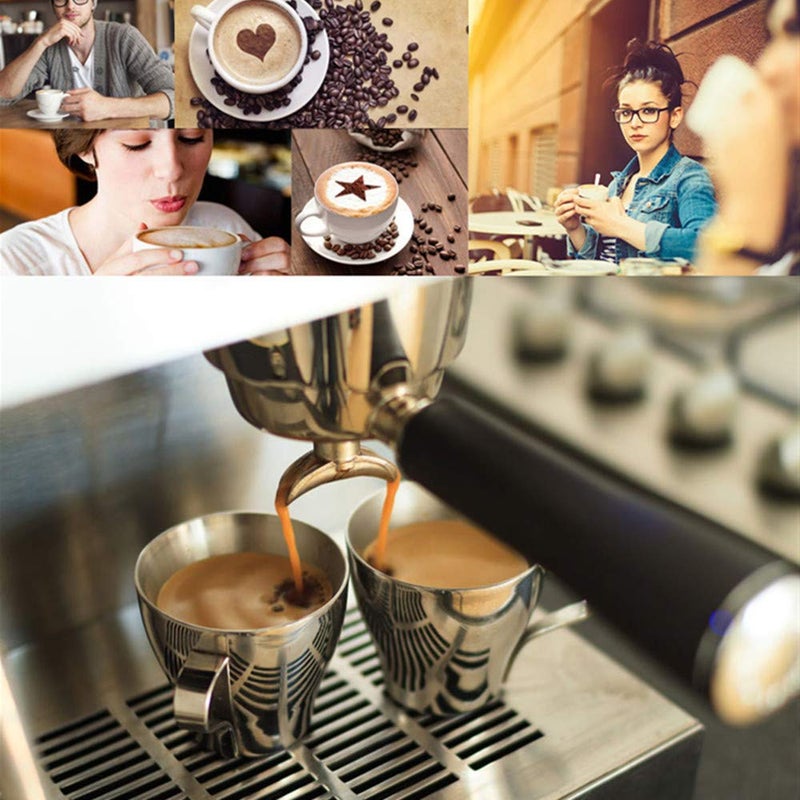 LIUHUIZEYU Coffee Stencils Liuhuizeyu 2 Pcs Latte Art Heart Star Shape Coffee Mold Tool For Latte Cappuccino Cupcake Cookies Hot Chocolate Diy Craft Decor - Image 2
