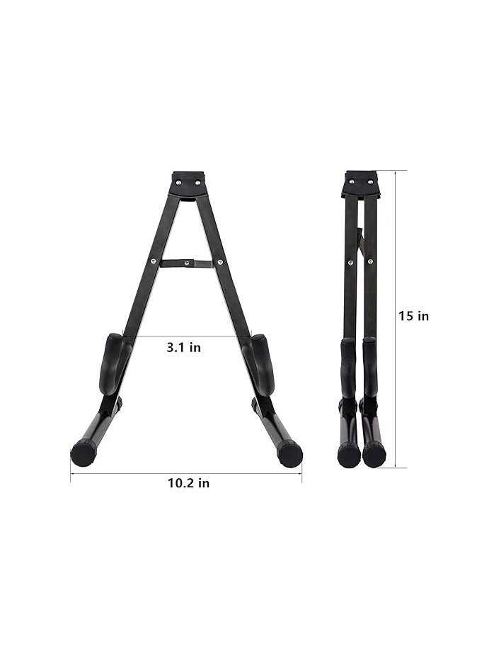 Generic Universal Foldable A - Frame Guitar Stand,Portable Guitar Stand Holder for Acoustic,Electric Guitars,Electric Bass - Image 2