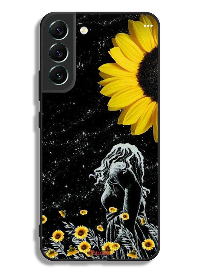 Tolwak Samsung Galaxy S22 5G Protective Case Cover Girl Look At Moon Art - Image 3