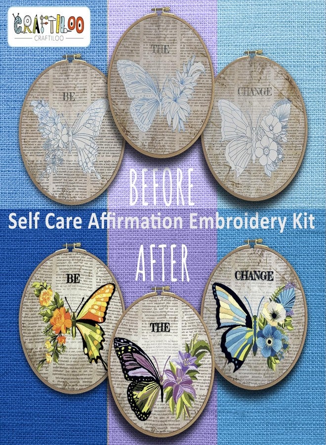 CRAFTILOO 3 Butterfly Embroidery Craft Kit - Image 2
