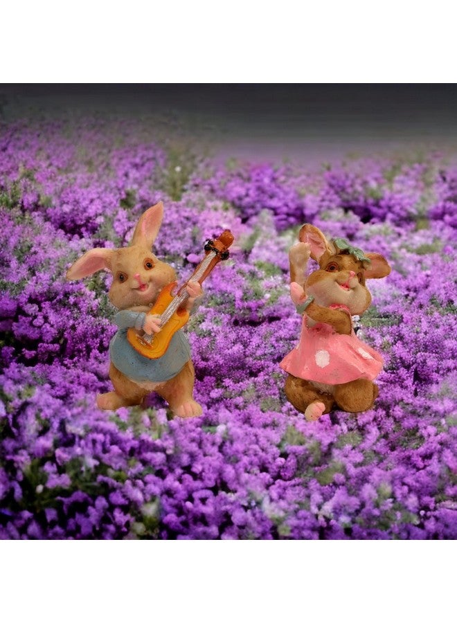 Chocozone Pack of 2 Dancing & Singing Rabbit Miniatures Landscape Decor Toys for Kids Toys for Boys & Girls - Image 3