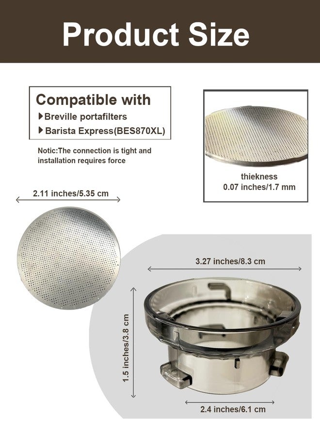 Mealmuse 54mm Dosing Funnel with Stainless Steel Puck Screen Set for Breville Barista Portafilters, Catcan Espresso Portafilter Funnel for Series Barista - Image 3