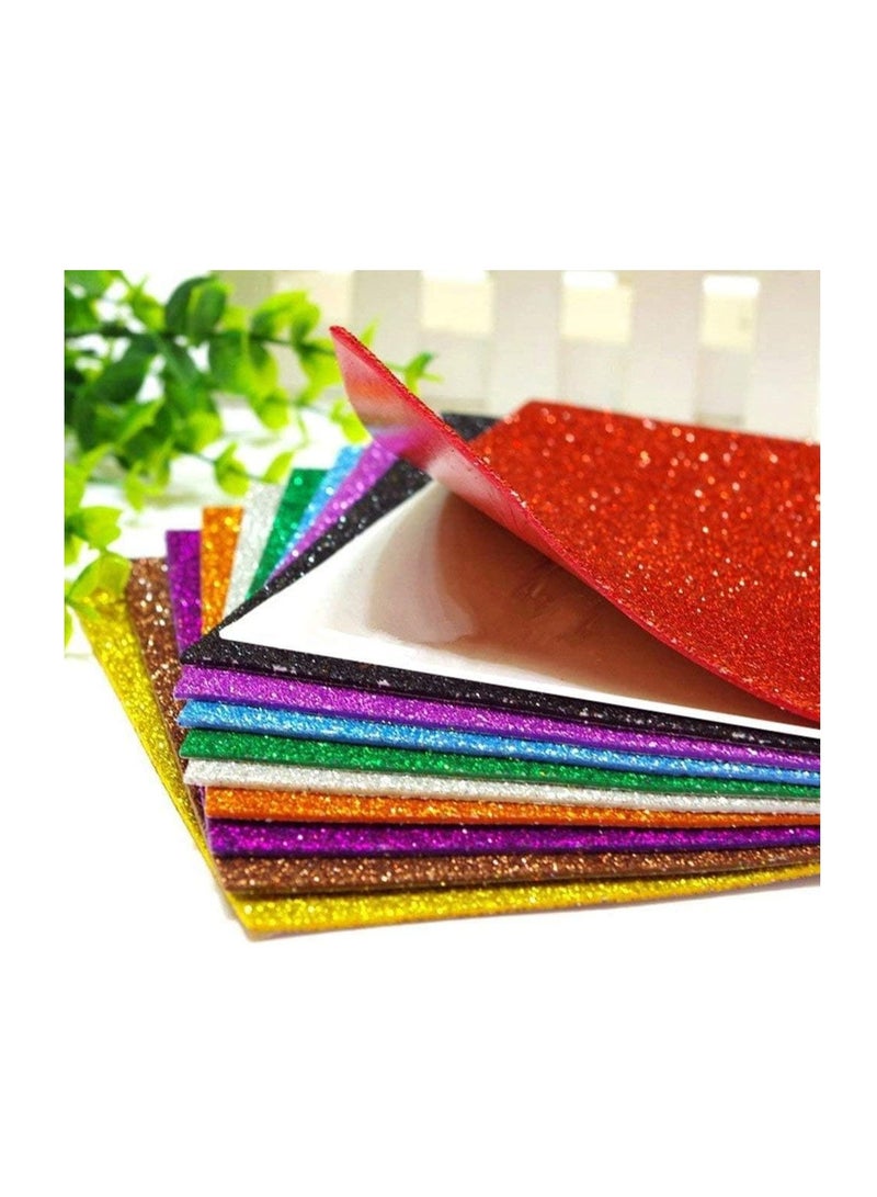 Terabyte A3 Glitter Foam Sheet Sparkles Multicolor Color, for Art & Craft, Decoration, Gift Wrapping, Scrapbooking, Craft Project, Etc. - Image 1