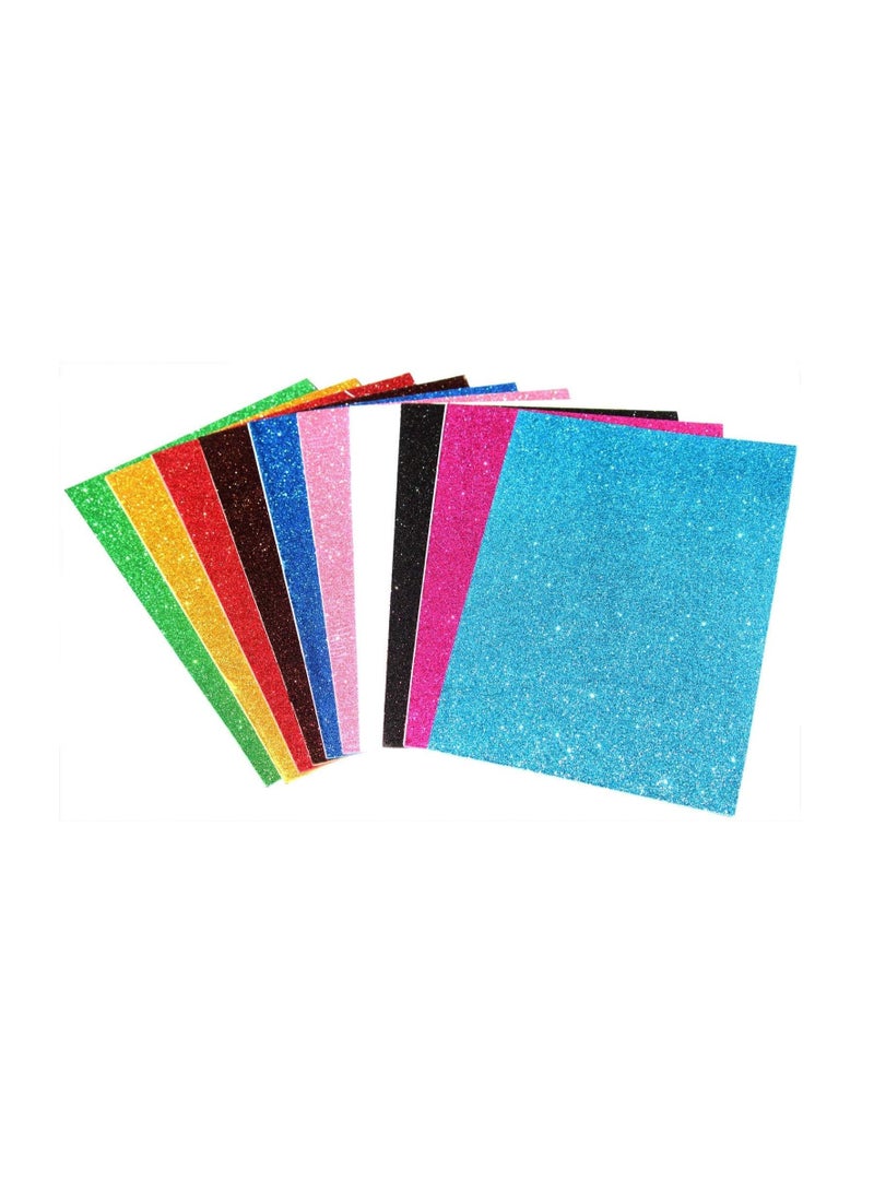 Terabyte A3 Glitter Foam Sheet Sparkles Multicolor Color, for Art & Craft, Decoration, Gift Wrapping, Scrapbooking, Craft Project, Etc. - Image 2