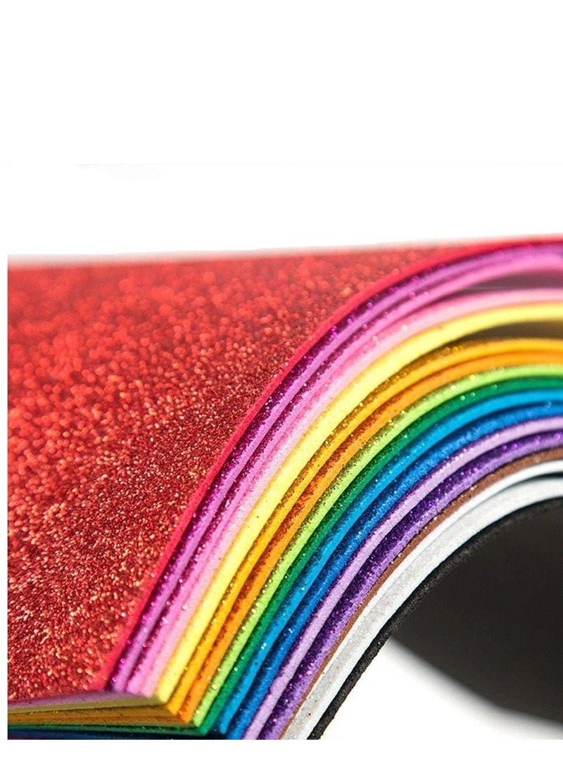 Terabyte A3 Glitter Foam Sheet Sparkles Multicolor Color, for Art & Craft, Decoration, Gift Wrapping, Scrapbooking, Craft Project, Etc. - Image 3
