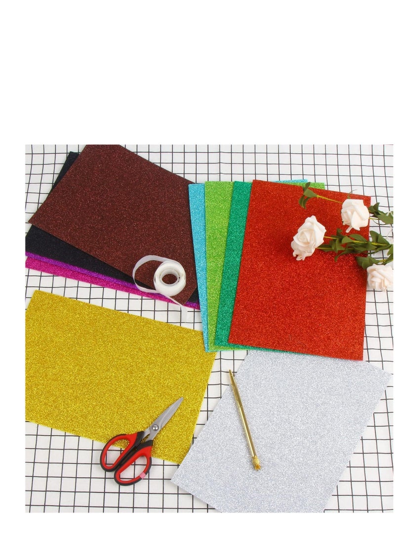 Terabyte A3 Glitter Foam Sheet Sparkles Multicolor Color, for Art & Craft, Decoration, Gift Wrapping, Scrapbooking, Craft Project, Etc. - Image 5