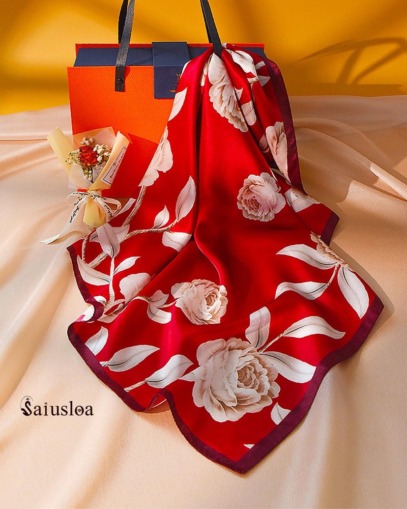 Saiusloa Neck Scarf For Womens Silky Head Scarves Hair Bandanas Square Scarf Fashion Accessories lightweight 27.5 * 27.5inch-1 - Image 2