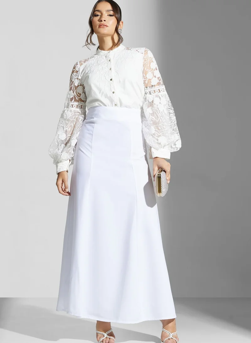 Golden Apple High Waist Tiered Skirt